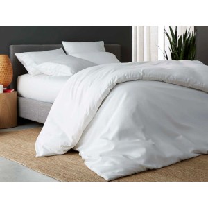 Lenjerie de pat dublu, 4 piese, Ranforce Policoton, Ralex Pucioasa , Alb