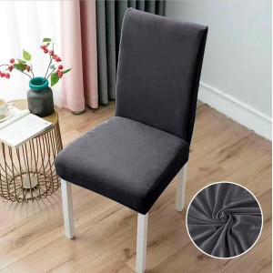 Set 6 huse universale pentru scaun, ELASTICE, Gri inchis Set 6 huse universale pentru scaun, ELASTICE, Gri inchis