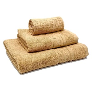 Set 3 Prosoape din 100% Bumbac Pakistanez, 30x50cm, 50x90cm ai 70x130cm, Bej Set 3 Prosoape din 100% Bumbac Pakistanez, 30x50cm, 50x90cm ai 70x130cm, Bej