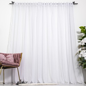 Perdea simpla din in, Alb, 300cm x 260cm ,Rejansa pt sina