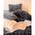 Lenjerie de Pat Dublu, ExtraPufoasa din Blăniță Artificială de Iepure, 4 piese, Gri Antracit – Confort Premium și Eleganță Absolută [14]