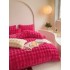 Lenjerie de Pat Dublu, ExtraPufoasa din Blăniță Artificială de Iepure, 4 piese, Fuchsya – Confort Premium și Eleganță Absolută [19]