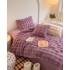 Lenjerie de Pat Dublu, ExtraPufoasa din Blăniță Artificială de Iepure, 4 piese, Mov – Confort Premium și Eleganță Absolută [20]