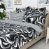 Lenjerie pat dublu,  FINET, cu elastic, 6 piese, Alb-Negru, abstract [4]