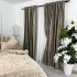 Set 2 Draperii Catifea cu insertii metalizate - 200cm x 232cm, Rejansa pt. bara , Grej - V4 [4]