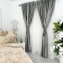 Set 2 Draperii Catifea cu insertii metalizate, Gri deschis, 200cm x 232cm , cu rejansa pentru bara [9]