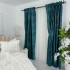 Set 2 Draperii Catifea cu insertii metalizate - 200cm x 232cm, Rejansa pt. bara ,  Turquoise - V36 [2]