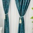 Set 2 Draperii Catifea cu insertii metalizate - 200cm x 232cm, Rejansa pt. bara ,  Turquoise - V36 [4]