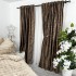 Set 2 Draperii Catifea cu insertii metalizate - 200cm x 232cm, Rejansa pt. bara , Maro - V7 [2]