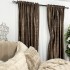 Set 2 Draperii Catifea cu insertii metalizate - 200cm x 232cm, Rejansa pt. bara , Maro - V7 [6]