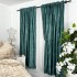 Set 2 Draperii Catifea cu insertii metalizate 200cm x 232cm,Rejansa pt. bara , Bleu Aqua - V9 [2]