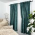 Set 2 Draperii Catifea cu insertii metalizate 200cm x 232cm,Rejansa pt. bara , Bleu Aqua - V9 [10]