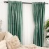 Set 2 bucati Draperie Catifea cu insertii metalizate, Menta - V21 - 200cm latime x 2.48m inaltime, rejansa pt. bara [9]