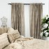 Set 2 Draperii Catifea cu insertii metalizate - 100cm x 270cm ,rejansa pt. bara ,  Bej deschis - V1 [17]