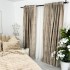 Set 2 Draperii Catifea cu insertii metalizate - 100cm x 270cm ,rejansa pt. bara ,  Bej deschis - V1 [6]