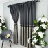 Set 2 Draperii Simplicity, tip panou 300cm latime x 232cm inaltime, rejansa pt. bara , Antracit cu Bej [2]