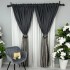 Set 2 Draperii Simplicity, tip panou 300cm latime x 232cm inaltime, rejansa pt. bara , Antracit cu Bej [5]