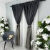 Set 2 Draperii Simplicity, tip panou 300cm latime x 232cm inaltime, rejansa pt. bara , Antracit cu Bej [6]