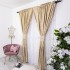 Set 2 bucati Draperie din Jacquard Satina, Bej Gold- 200cm latime x 2.32 m inaltime , rejansa pt. bara  [7]