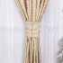 Set 2 bucati Draperie din Jacquard Satina, Bej Gold- 200cm latime x 2.32 m inaltime , rejansa pt. bara  [8]