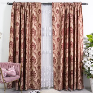 Draperie din Jacquard Satinat - 200cm x 205cm , Rejansa pt. bara , Bej - Grena