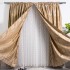 Set 2 draperii din Jacquard Satinat, 100x230cm, cu rejansa pentru sina, Bej Gold [2]