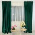 Set 2 draperii Blackout din catifea Verde Smarald - 150x218cm, cu rejansa pentru sina [6]