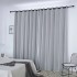 Set de 2 draperii 2 in 1 cu perdea - 1,5m latime x 2.5m inaltime, cu rejansa pentru SINA, Gri-Alb [3]