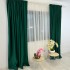 Set 2 draperii Blackout din catifea Verde Smarald - 150x218cm, cu rejansa pentru sina [7]