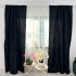 Set 2 draperii din Jacquard, Negru, 1m latime x 2m inaltime, cu rejansa pentru sina [6]