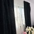 Set 2 draperii din Jacquard, Negru, 1m latime x 2m inaltime, cu rejansa pentru sina [7]