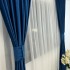 Set 2 Draperii Blackout din catifea Albastru, 140x240cm, cu tiv lat [3]