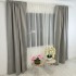 Set 2 Draperii Blackout Satinat, 120x232cm, cu rejansa pentru bara, Gri deschis [6]