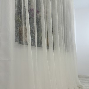 Perdea simpla din in, Ivoire,  3m latime x 1,8m inaltime cu rejansa pt sina