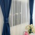 Set 4 Draperii Blackout Satinata - 1.40m latime x 2.35m inaltime , rejansa pt bara, Bleumarin [3]