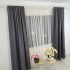 Set 2 Draperii Blackout Satinata - 1.20m x 232cm x rejansa pt bara, Gri inchis [6]