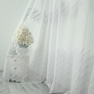 Perdea Mina din IN Brodat, Alb, 300cm x 220cm ,Rejansa pentru sina 