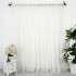 Perdea Evelyn din Voal Brodat, 600cm latime x 242cm inaltime, cu rejansa pentru SINA, model cu frunze, Ivoire [6]