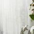 Perdea Evelyn din Voal Brodat, 600cm latime x 242cm inaltime, cu rejansa pentru SINA, model cu frunze, Ivoire [4]