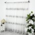 Set 2 bucati Perdea Marcia din Tulle cu Broderie, model elegant, Alb - Gri, 2m latime x 2m inaltime, cu rejansa pentru sina [7]
