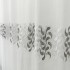 Set 2 bucati Perdea Marcia din Tulle cu Broderie, model elegant, Alb - Gri, 2m latime x 2m inaltime, cu rejansa pentru sina [4]