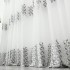 Set 2 bucati Perdea Marcia din Tulle cu Broderie, model elegant, Alb - Gri, 2m latime x 2m inaltime, cu rejansa pentru sina [2]