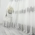 Set 2 bucati Perdea Marcia din Tulle cu Broderie, model elegant, Alb - Gri, 2m latime x 2m inaltime, cu rejansa pentru sina [5]