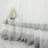 Perdea Melisa din Tulle cu Broderie - 140m latime x 200cm inaltime ,Tiv lat , Alb - Gri [5]