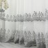 Perdea Melisa din Tulle cu Broderie - 140m latime x 200cm inaltime ,Tiv lat , Alb - Gri [3]