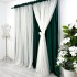 Draperie 2 in 1 cu perdea Verde - Ivoire, 3m latime x 2.35m inaltime, cu rejansa pentru BARA [3]