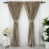 Set de 2 Draperii Catifea cu insertii aurii, Cappuccino, latime 250cm, inaltime 240cm, cu prindere pe inele  [4]