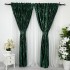 Set 2 bucati de Draperie Catifea cu insertii aurii, Verde Smarald, 1.4m latime x 2.1m inaltime, cu rejansa pt sina [6]