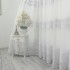Set 2 bucati Perdea Embroidery din Tulle cu Broderie -100cm latime  x 180cm inaltime  , rejansa pt. sina , Alb [4]
