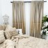 Set 2 Draperii Elite, tip panou 300cm x 232cm, rejansa pt bara, Bej cu Auriu [13]